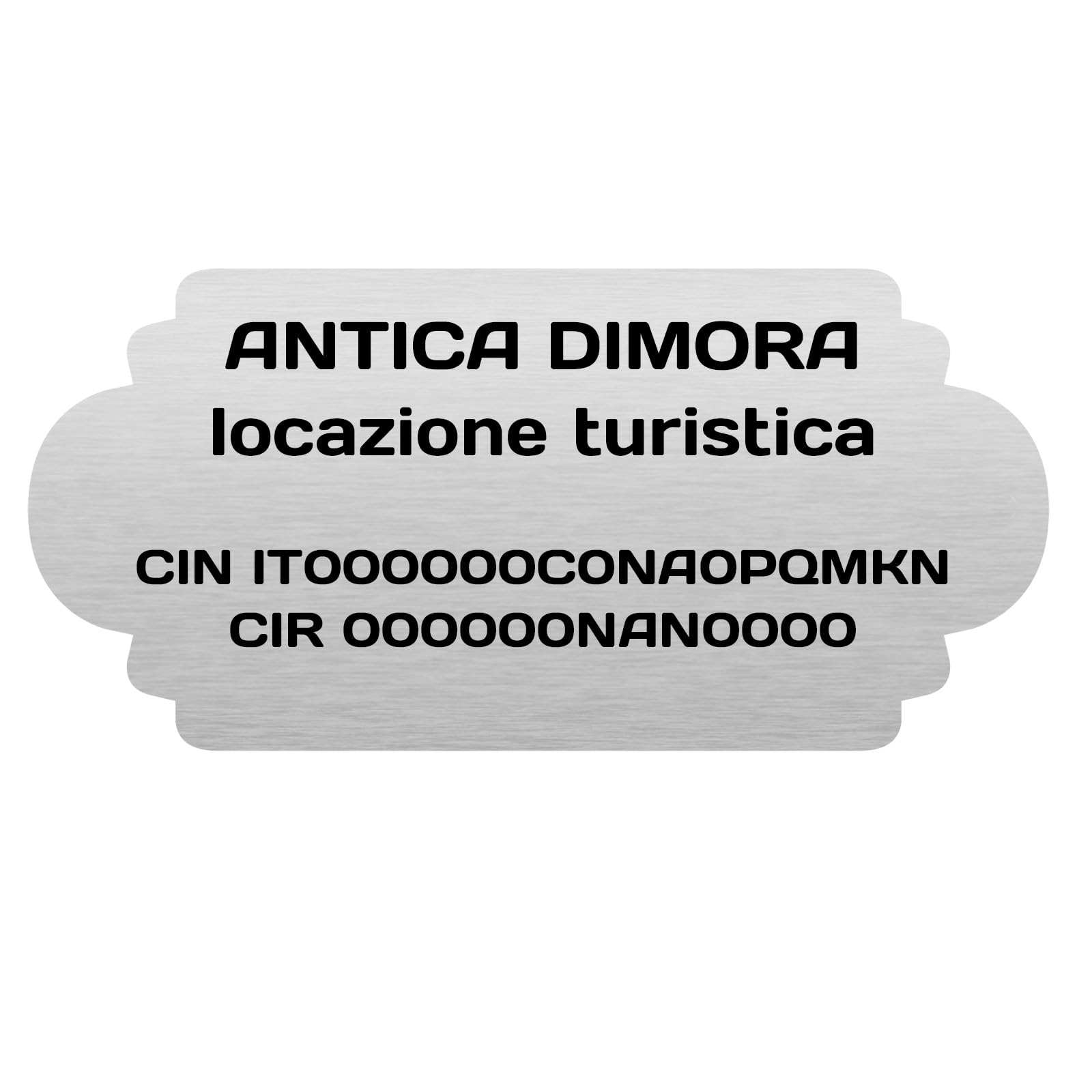 targa locazioni turistiche immagine